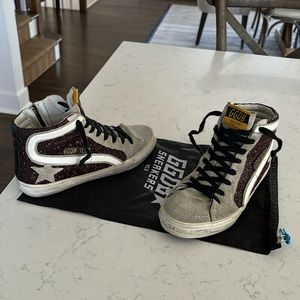 Lightly used Golden Goose Slide. High Top. Size 7